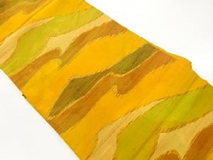 手織り紬抽象模様織出し名古屋帯